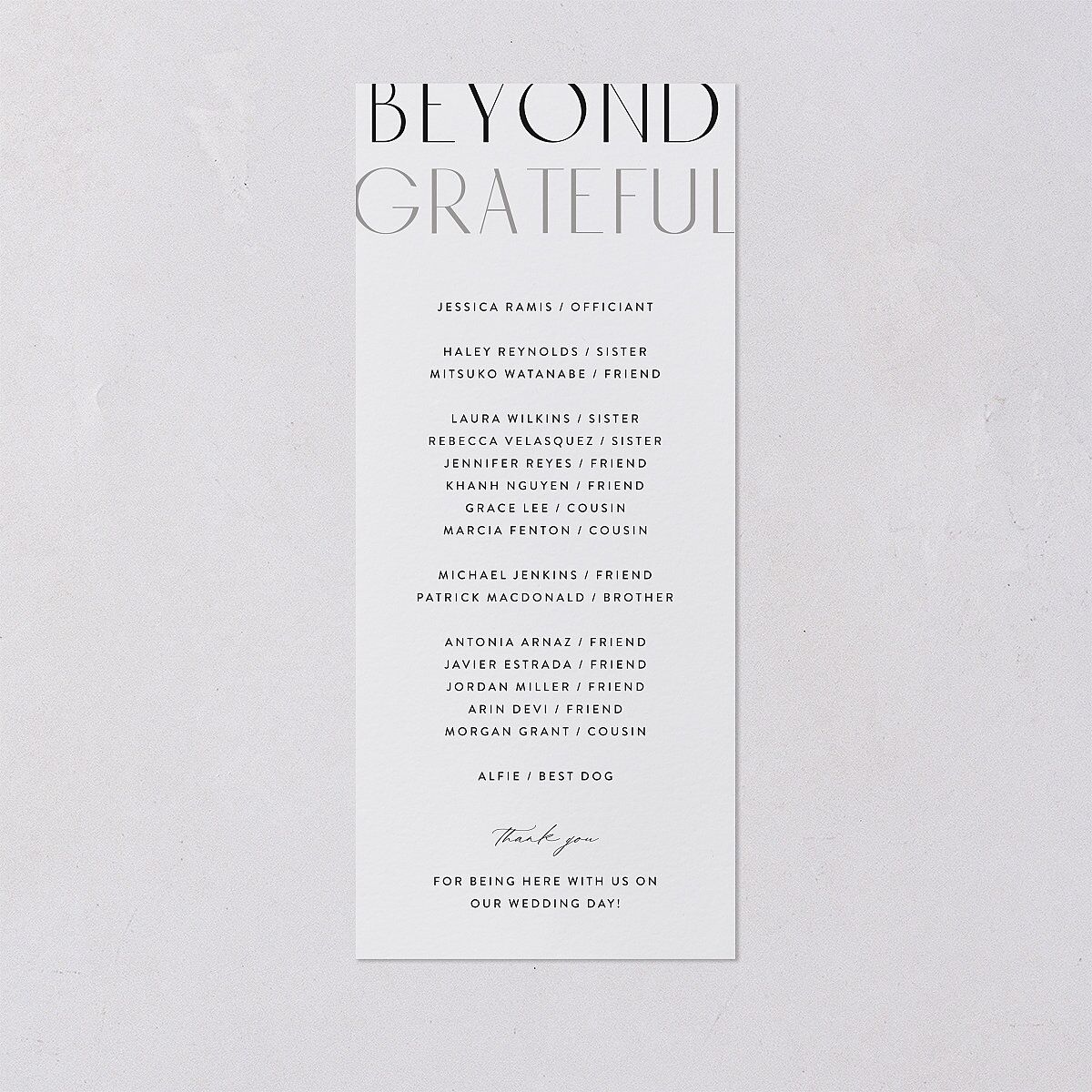 Real Talk Wedding Programs — view 2