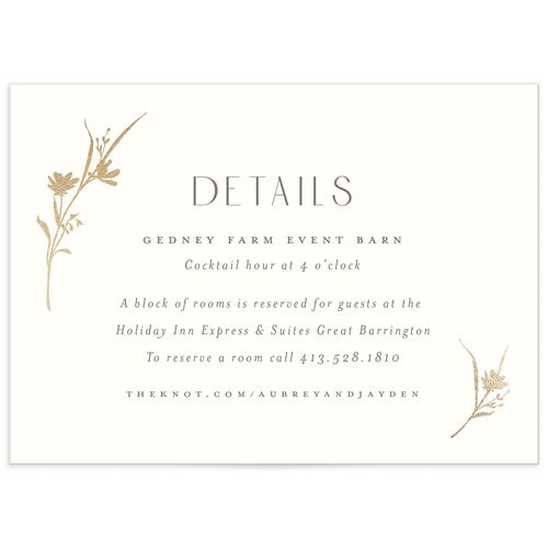 Minimal Wildflower Wedding Enclosure Cards