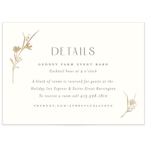 Minimal Wildflower Wedding Enclosure Cards - 