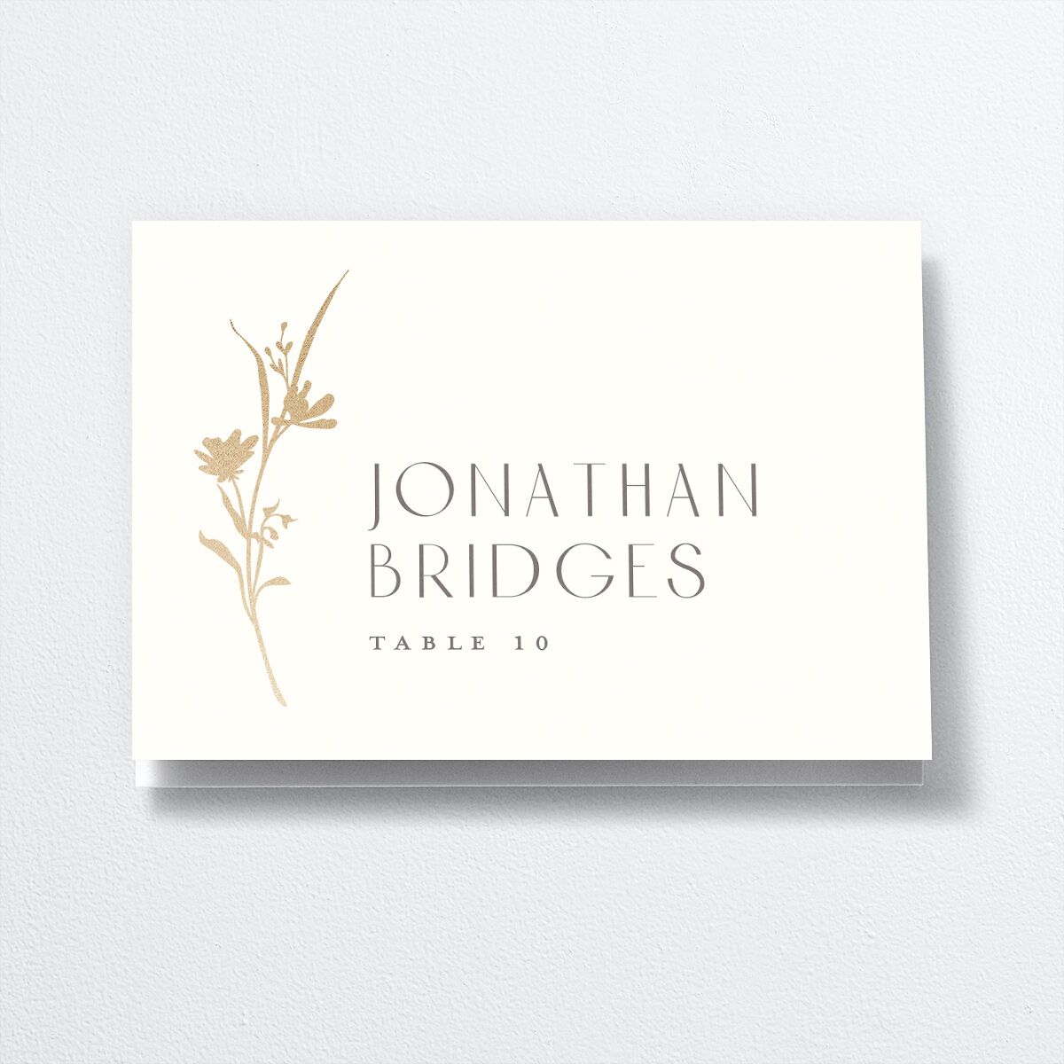 Minimal Wildflower Place Cards front