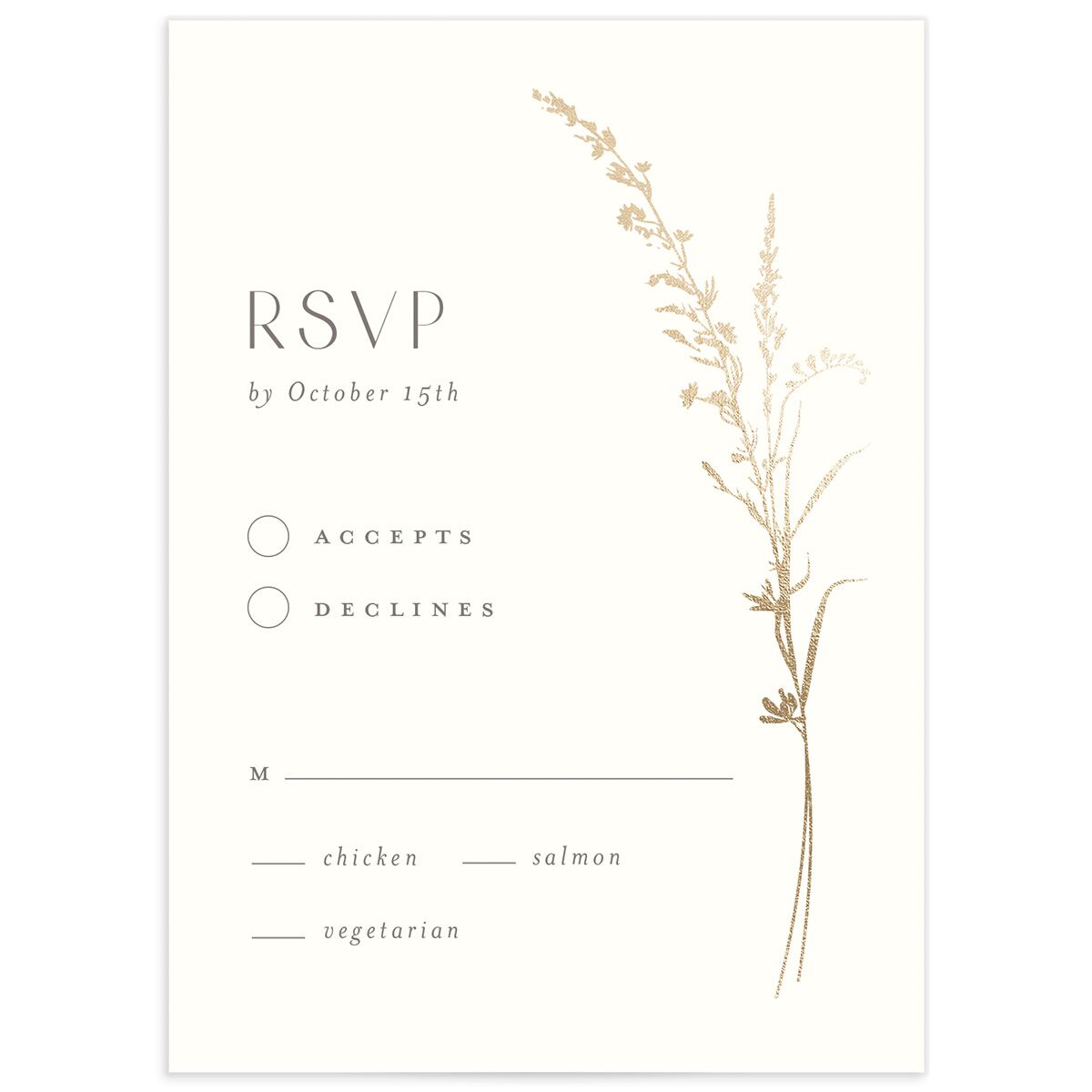 Minimal Wildflower Wedding Response Cards
