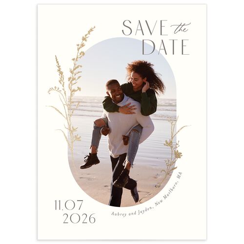 Minimal Wildflower Save the Date Cards