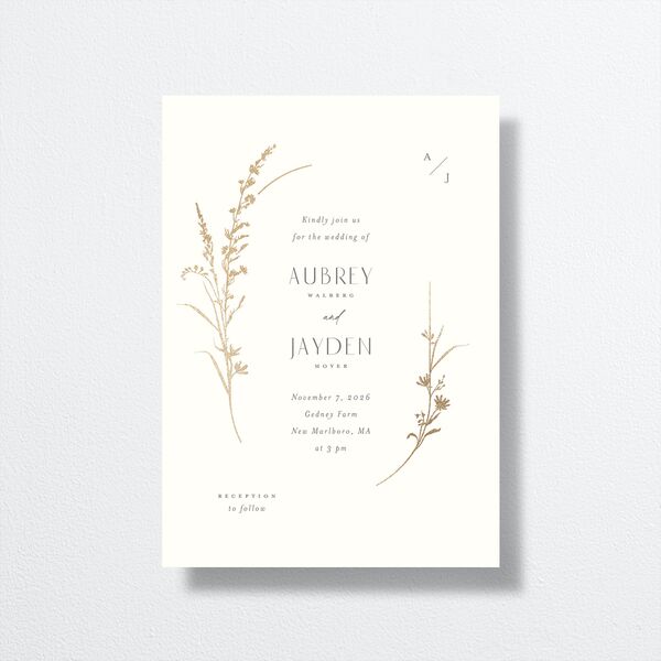 Minimal Wildflower Wedding Invitations front
