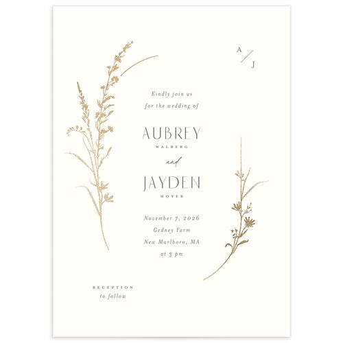 Minimal Wildflower Wedding Invitations