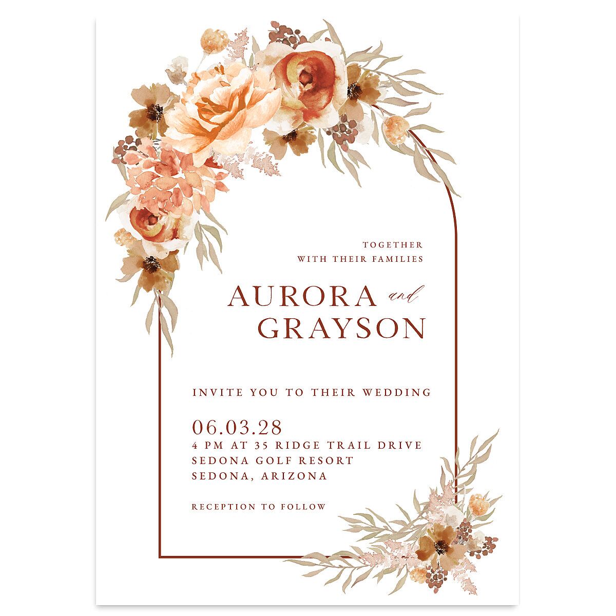 Bohemian Arch Wedding Invitations