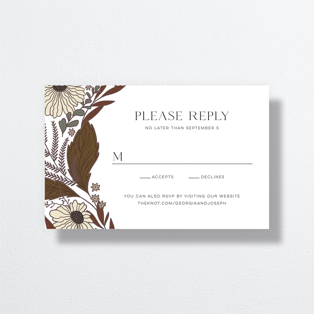 Forest Flowers All-in-One Wedding Invitations — view 4