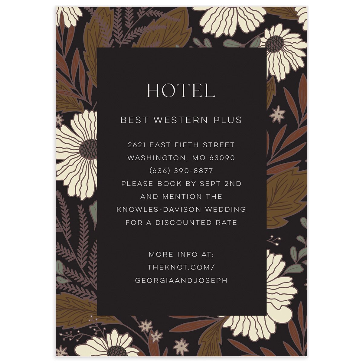 Forest Flowers Wedding Enclosure Cards