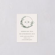 Botanical Arch QR Code RSVP Cards Hunter Green Signature Standard
