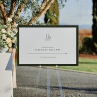 Refined Monogram Standard Direction Sign Large Dark Green Standard Indoor Foam Core L Direction