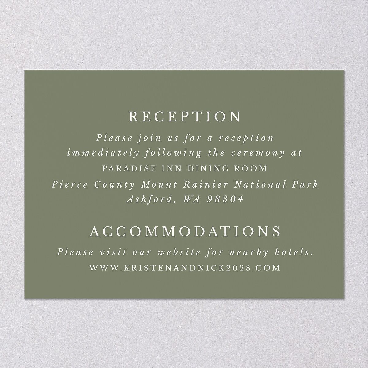 Eucalyptus Frame Wedding Enclosure Cards — view 4