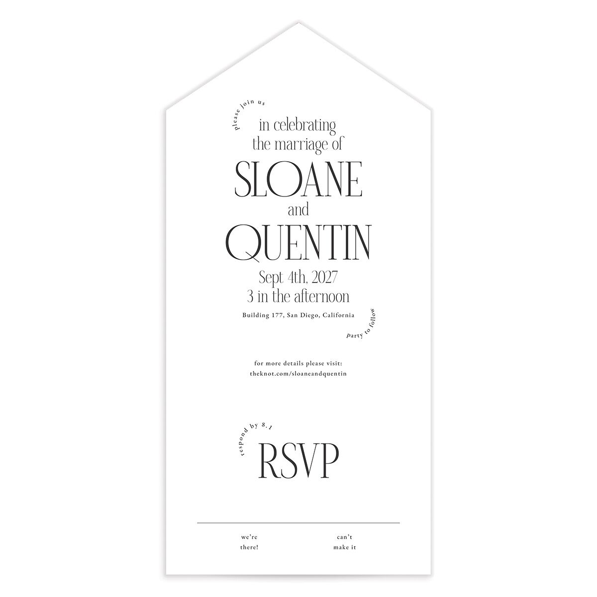 Accent Arches All-in-One Wedding Invitations