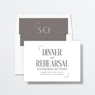 Accent Arches Rehearsal Dinner Invitations Licorice Signature