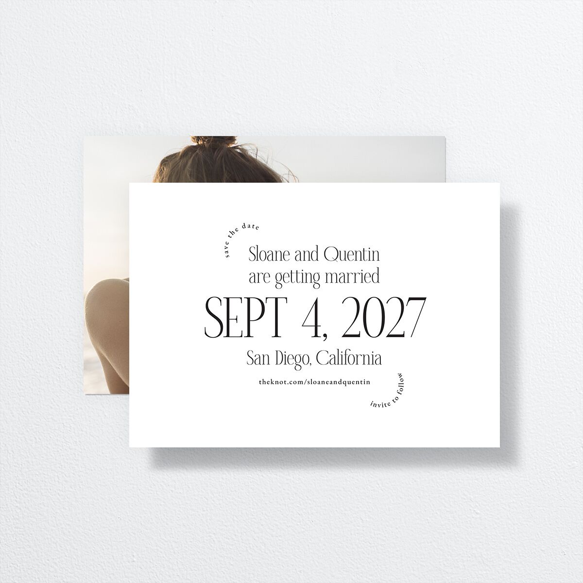 Accent Arches Save the Date Cards Licorice Signature smooth No