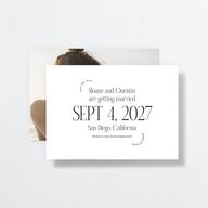 Accent Arches Save the Date Cards Licorice Signature smooth No