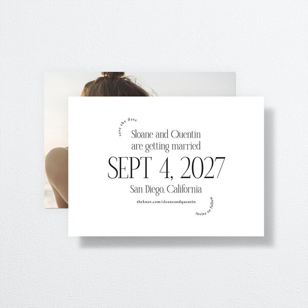 Accent Arches Save the Date Cards Licorice Signature smooth No
