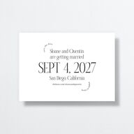 Accent Arches Save the Date Cards Licorice Signature smooth No