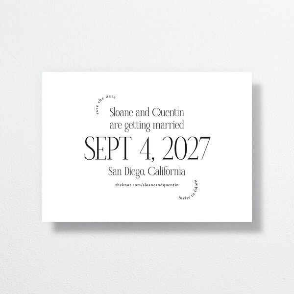 Accent Arches Save the Date Cards Licorice Signature smooth No