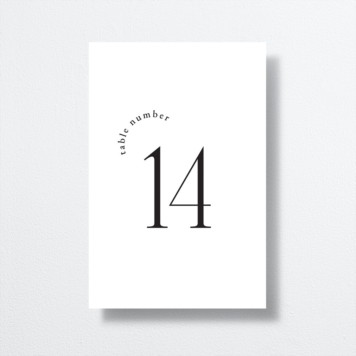 Accent Arches Table Numbers Licorice Signature