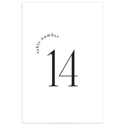 Accent Arches Table Numbers - Black