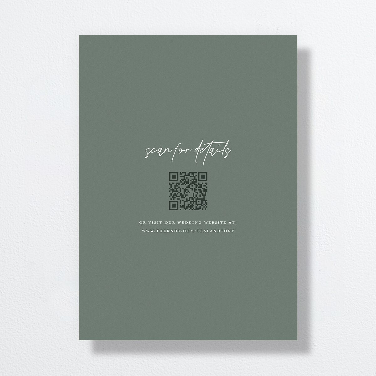 Our Date Save the Date Cards Eucalyptus Signature smooth No Standard