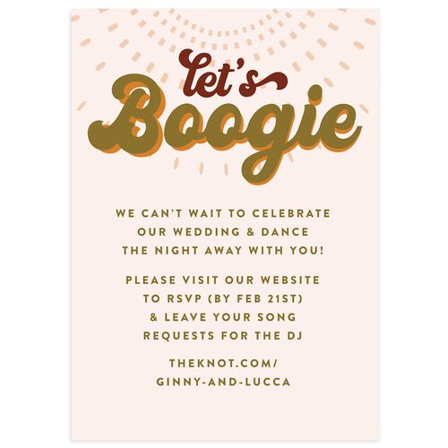 Disco Love Wedding Response Cards Umber Signature Standard