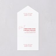 Wedding Of The Century All-in-One Wedding Invitations Rose Pink Signature Light Both Recipient and Return Addresses No