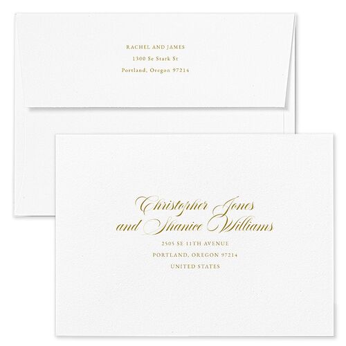 Luxe Monogram Rehearsal Dinner Invitation Envelopes Terracotta Midnight Recipient Address Signature Standard