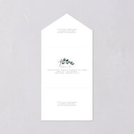 Elegant Greenery All-in-One Wedding Invitations Pure White Signature Light Both Recipient and Return Addresses No