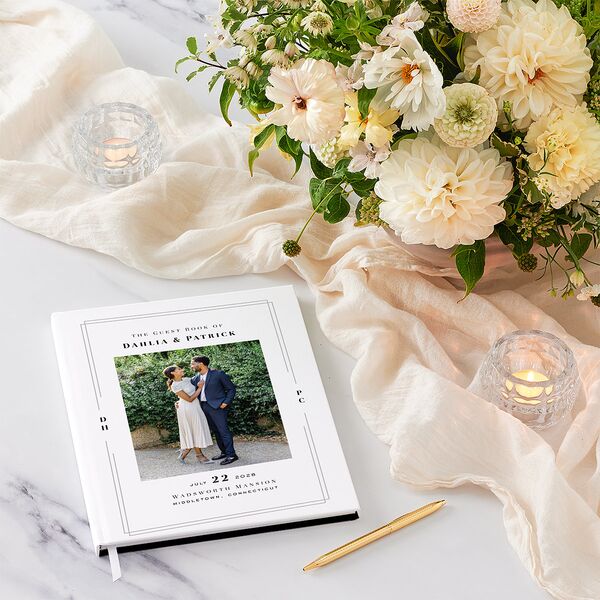 Framed Photo Guest Books Pure White