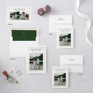 Greenery Frame Save The Date Magnets Pure White Magnet Paper