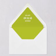 Retro Destination Postcard Inspired Euro Envelope Liners Chartreuse Luxe