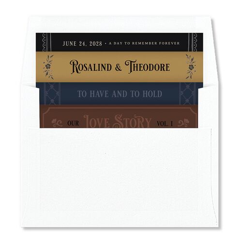 Vintage Storybook Envelope Liners Charcoal Standard