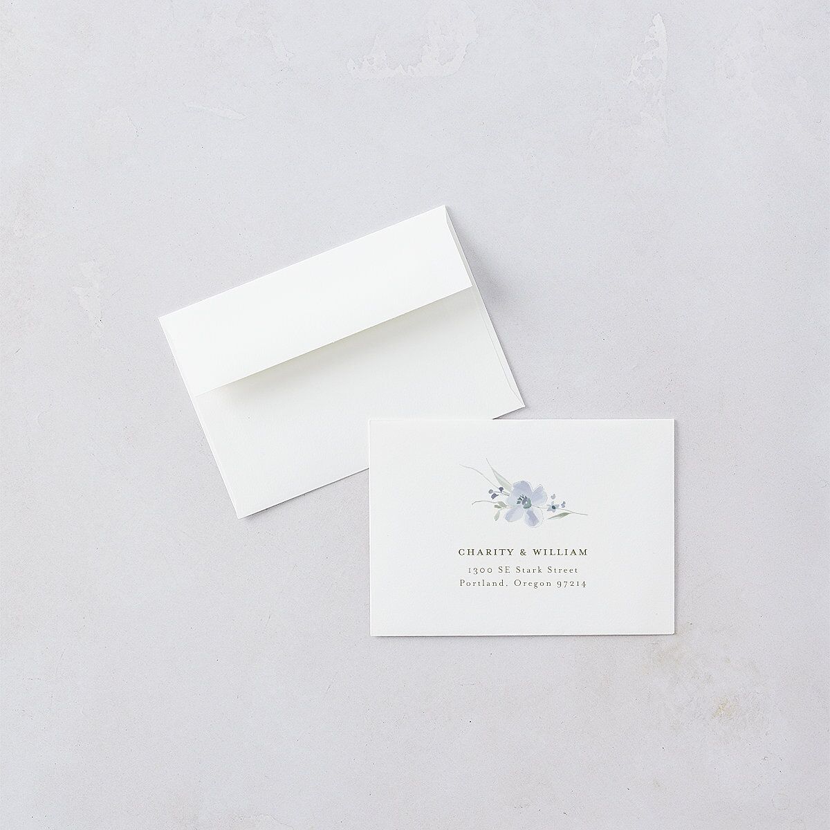 Floral Photo Wedding Response Cards Ocean Signature Standard