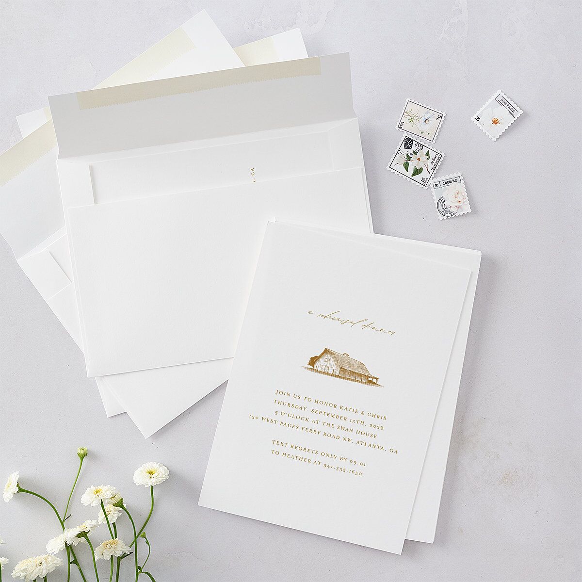 Classic Landscape Rehearsal Dinner Invitations — view 5