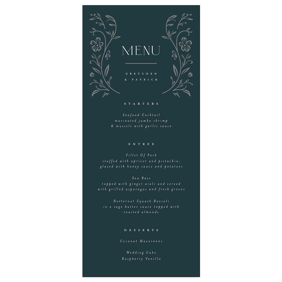 Ornate Storybook Menus