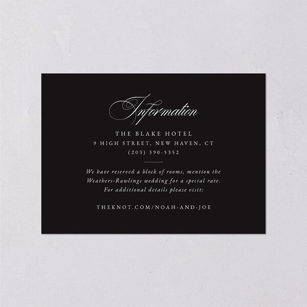 Formal Nautical Wedding Enclosure Cards Midnight Signature Standard