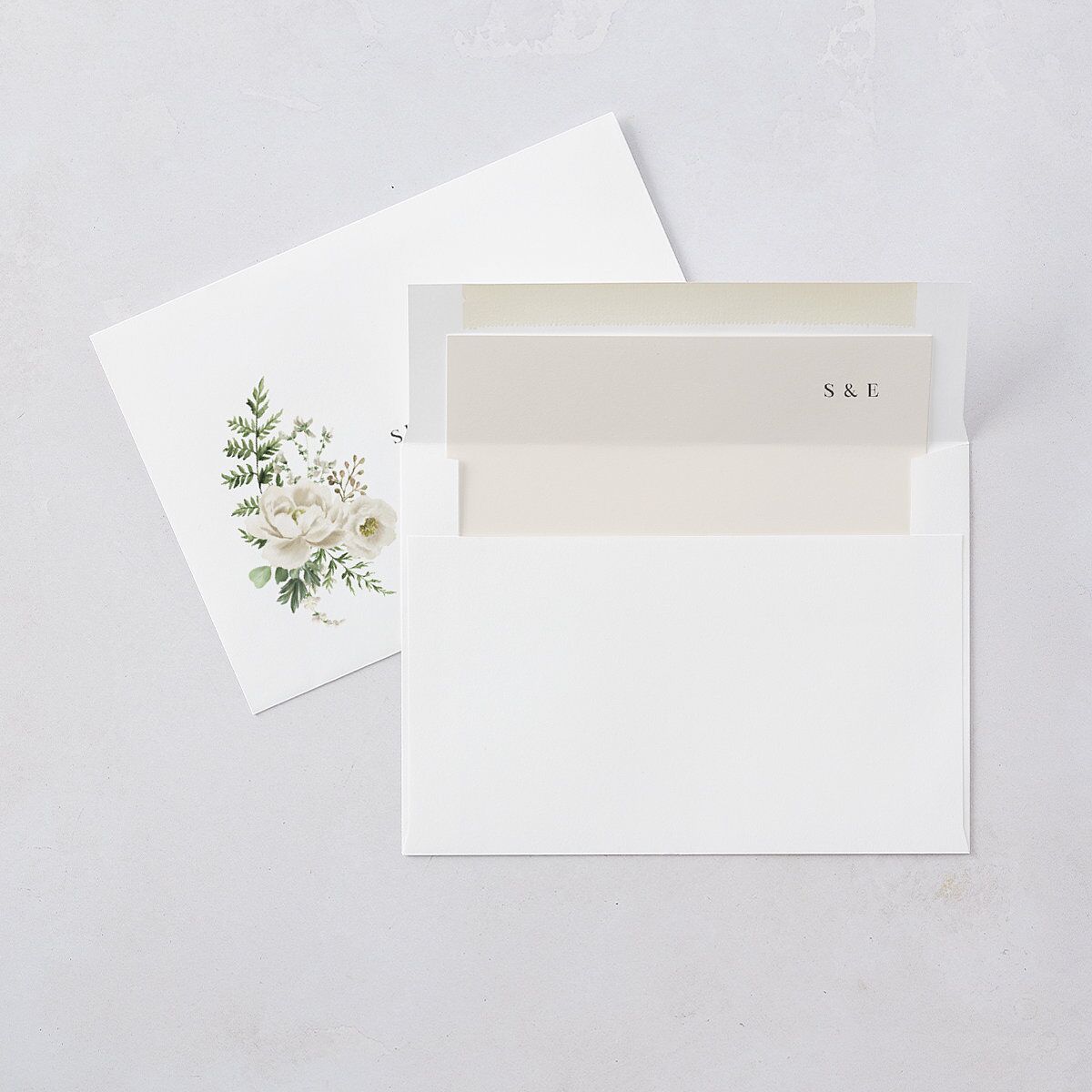 Gilded Fern Frame Botanical Wedding Invitations Gold Linen Signature Blank No Standard