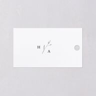 Shining Leaves Foil Favor Gift Tags Pure White Gold Signature