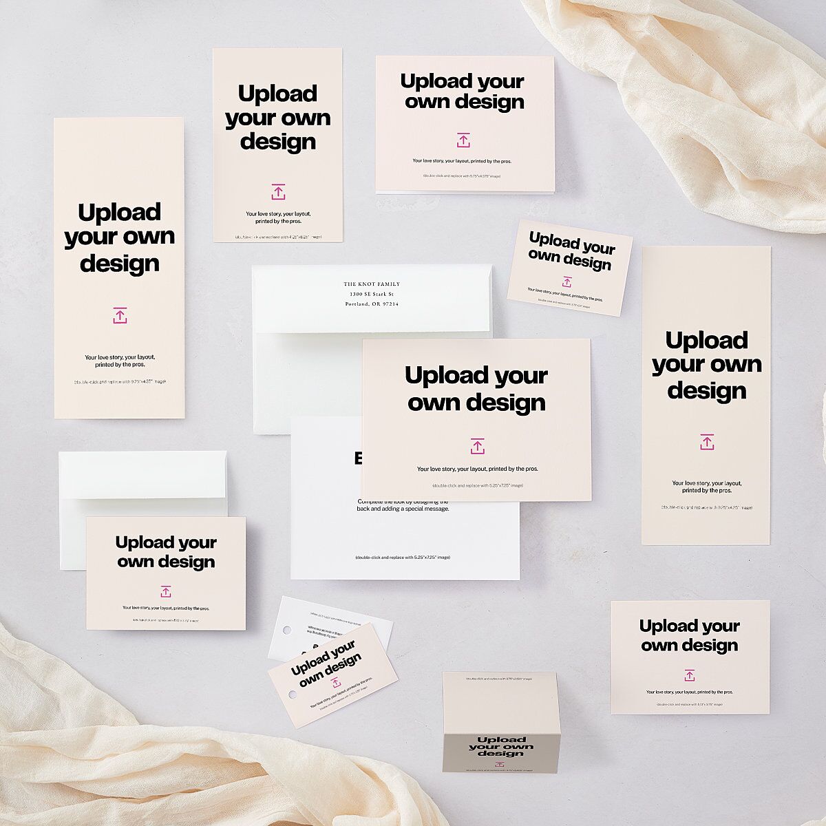Upload Your Own Design Landscape Thank You Cards Pure White