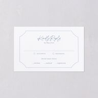 Fairytale Wildflower Crest All-in-One Wedding Invitations Pure White Signature Light Both Recipient and Return Addresses No