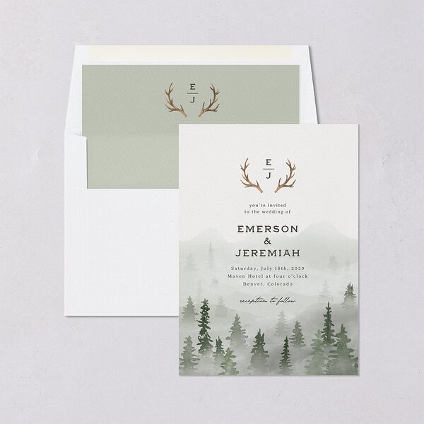 Antler Monogram Mountain Envelope Liners Forest Standard