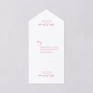 Whimsical Maximalist Floral All-in-One Wedding Invitations Mulberry Signature Light Both Recipient and Return Addresses No