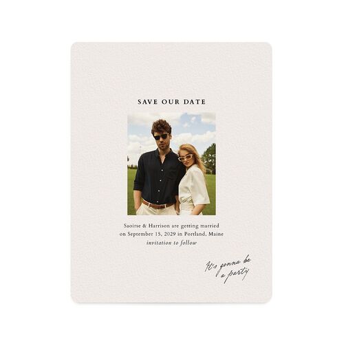Elegant Editorial Page Save The Date Magnets Champagne Magnet Paper