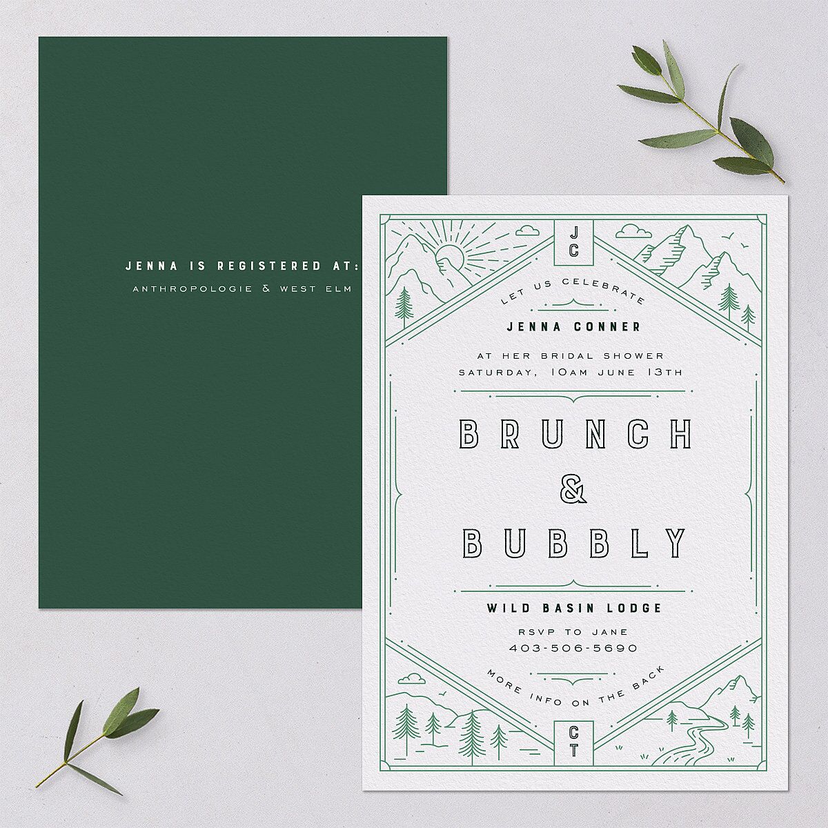 Iconic Mountain Bridal Shower Invitations — view 1