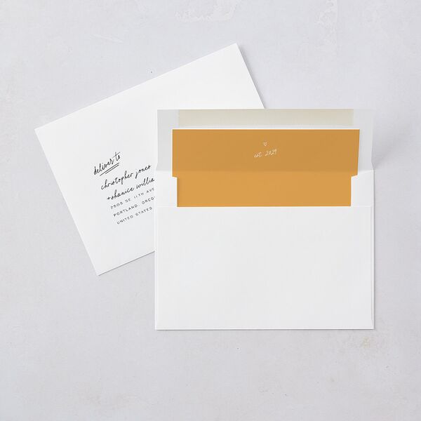 Sunny Day Modern Script Save the Date Cards Pure White Signature smooth Blank No Standard