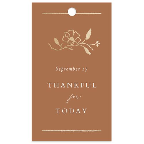 Delicate Vines Foil Favor Gift Tags Gold Copper Signature