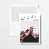 Let's Do This Save the Date Cards Pure White Signature smooth No