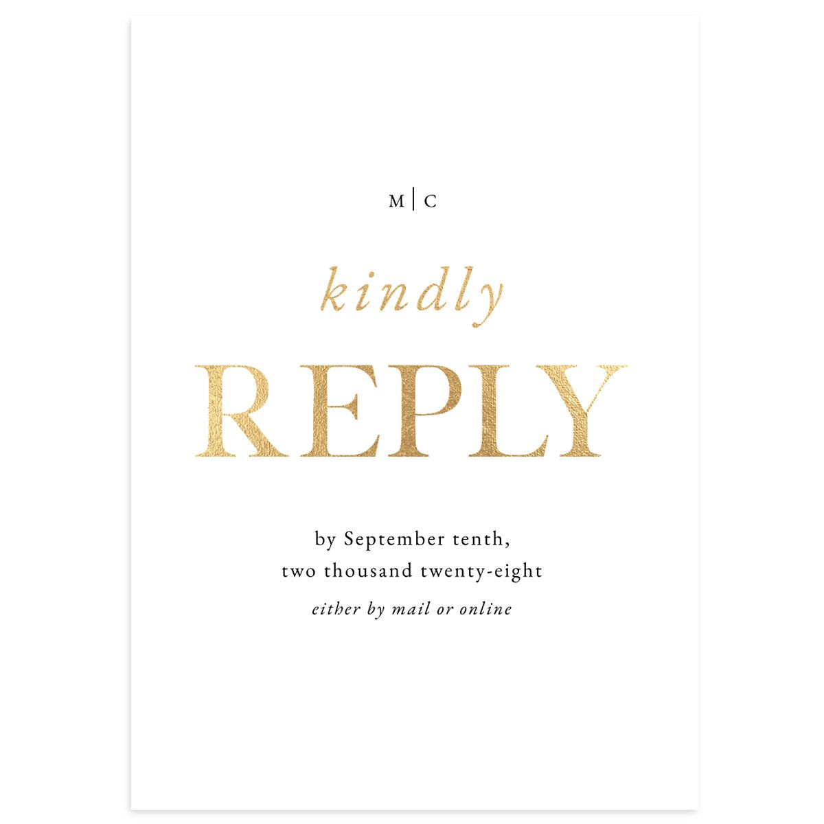 Classically Stated Wedding Response Cards