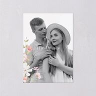 Wildflower Photo Wedding Event Detail Cards Peony Signature Standard