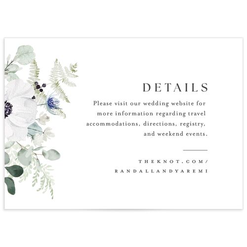 Elegant Anemone Wedding Enclosure Cards - 